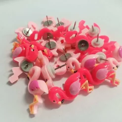 30 pcs flamingo push pins cute resin thumbtacks for bulletin boards, office, classroom, and DIY crafts