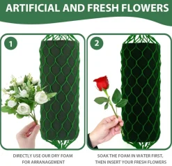 14 Pcs Floral Foam Garland 9.2ft Flower Sponge Blocks Kit, Absorption Flower Holder Arch Door Tabletop Flower Arrangement Material Floral Craft Wet Foam Blocks for Home Wedding Holiday Decoration