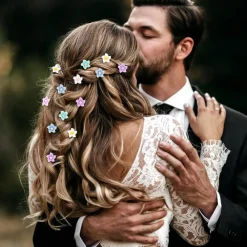 20Pcs Flower Hair Clips Accessories (Color)
