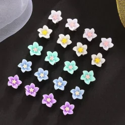 20Pcs Flower Hair Clips Accessories (Color)