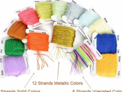 962PCS Friendship Bracelet Making Kit with Storage Box – 110 Colors Embroidery Floss Thread, 800 Beads, Cross Stitch Tools & DIY Jewelry Supplies for Bracelets, Crafts, Sewing, Embroidery & Gifts