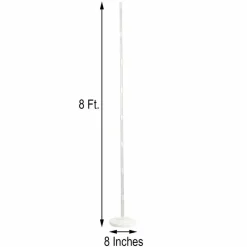 2 pcs 8 ft White Balloon Columns Stands Kit Set Wedding Party Decorations
