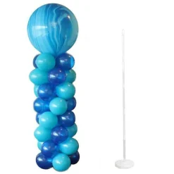 2 pcs 8 ft White Balloon Columns Stands Kit Set Wedding Party Decorations