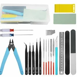 20 PCS Gundam Model Tools Kit Modeler Basic Tools Craft Set Hobby Building Tools Kit for Gundam Car Model Building Repairing and Fixing(I)