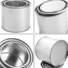8Pcs Half Pint Metal Paint Cans with Lids, 1/2 Pint Empty Tin Buckets for Paint Storage, Crafts, Solvents, DIY Projects and Organization