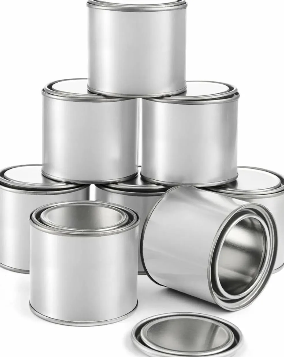 8Pcs Half Pint Metal Paint Cans with Lids, 1/2 Pint Empty Tin Buckets for Paint Storage, Crafts, Solvents, DIY Projects and Organization
