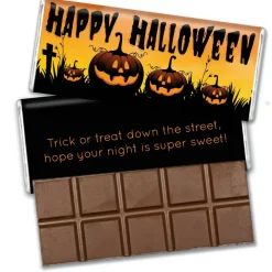 12 Pcs Halloween Candy Party Favors in Bulk Belgian Chocolate Bars - Pumpkins