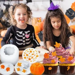 7 Pcs Halloween Pumpkin Candle Molds