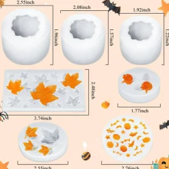 7 Pcs Halloween Pumpkin Candle Molds