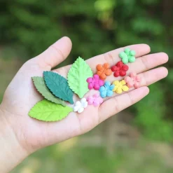 200 Pcs Handmade Mixed Mulberry Paper Flowers Petals and Leaves Wedding