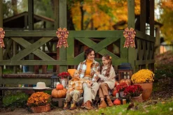2 Pcs Happy Fall Pumpkin Bows for Wreaths, Orange Buffalo Plaid Burlap Thanksgiving Bows, Autumn Harvest Decorative Ribbon Bows for Front Door, Wall, Porch, Farmhouse & Holiday Decor