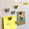30 pcs heart decorative pins gold and silver for bulletin boards, office, or home