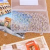 100 pcs 1/3 inch gold push pins map tacks steel point with transparent round heads
