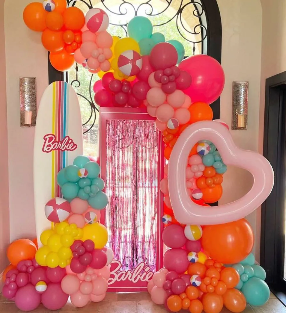 60 Pcs 12 inch Pink and Orange Latex Balloons