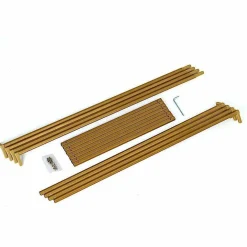 2 pcs 48-Inch tall Gold Matte Metal Geometric Stands Flower Vase Holders