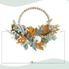 2PCS 16inch Wood Beads Fall Wreath Eucalyptus Berries Pumpkins Lamb Ears Leaves