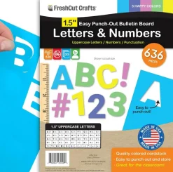 636 Pcs 1.5 in. Happy Colors Bulletin Board Letters & Numbers (Happy)