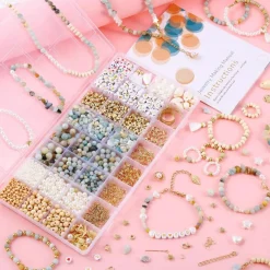 1927PCS Jewelry Making Supplies Kit for Adults – Natural Stone & Amazonite Beads, Charm Bracelet Making Kit for DIY Bracelets, Necklaces, Earrings & Rings