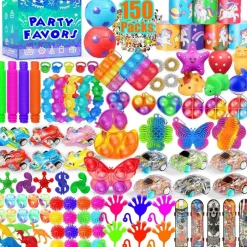 150 Pcs Kids Party Favors Fidget Toys Bulk Set for Goodie Bags Classroom Prizes and Birthday Gifts