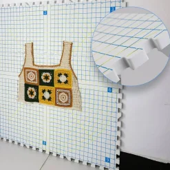9PCS Knitting Blocking Mats with Grids, Extra Thick Crochet Blocking Boards, 22 Knitting Blockers and 100 T Pins for Knitting, Crochet, Lace and Needlework Projects