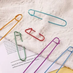 18 Pcs Knitting Stitch Holders, Yarn Stitch Holder Stitch Holders for Knitting Cable Needles Colorful Aluminum Crochet Stitch Holders Markers for Sewing Crocheting Supplies Tools Accessories