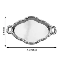 12 pcs 4.5" long Metallic Mini Oval Trays Favor Holders Wedding Party Supplies
