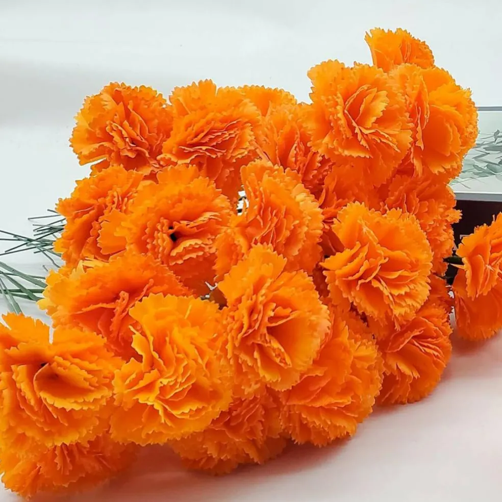 100 Pcs Marigold Flowers(Orange)7.9"D x 5.9"W x 2.4"H