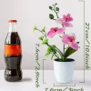 4pcs Mini Artificial Orchid Flowers – Lifelike Potted Orchids for Home, Office & Wedding Décor