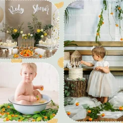 100 Pcs Mini Fake Oranges 1.06 Inches Little Cutie Baby Shower Decorations