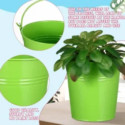 24Pcs Mini Metal Buckets 4.13 Inch, Colorful Galvanized Pails with Handles for Candy, Party Favors, Crafts, Birthday, Halloween and Christmas Decorations
