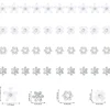 40 Pcs Mini White Rhinestone Flower Hair Clips (White)