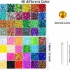 48000Pcs 3mm Flatback Rhinestones Gems - 48 Color