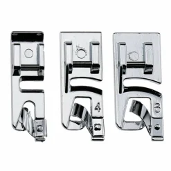 3Pcs Narrow Rolled Hem Sewing Machine Presser Foot Set (3mm, 4mm and 6mm) for All Low Shank Snap-On Singer, Brother, Babylock, Euro-Pro, Janome, Kenmore, White, Elna Sewing Machines