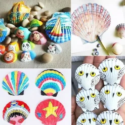 48 PCS Natural White Scallop Seashells for Crafts – 1.5–2 Inch Beach Seashells for DIY Projects, Wedding Decor, Vase Fillers, Fish Tank Decorations & Coastal Party Supplies