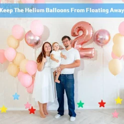 80 Pcs Plastic Balloon Weights Colorful Weights for Balloons for Birthday Party Christmas Wedding Celebration Decoration(Star Shaped)