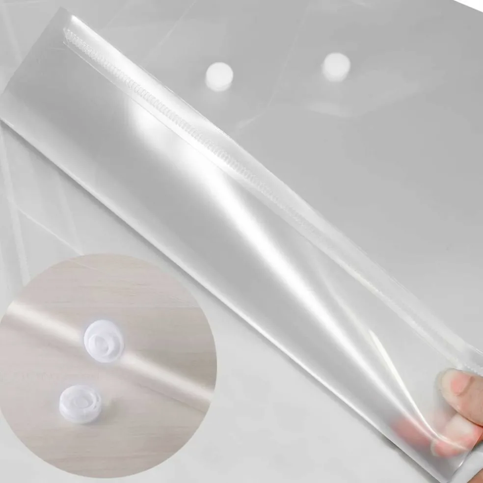 30pcs Plastic Envelopes (Clear White) 12.79 in x 9.3 in Inches