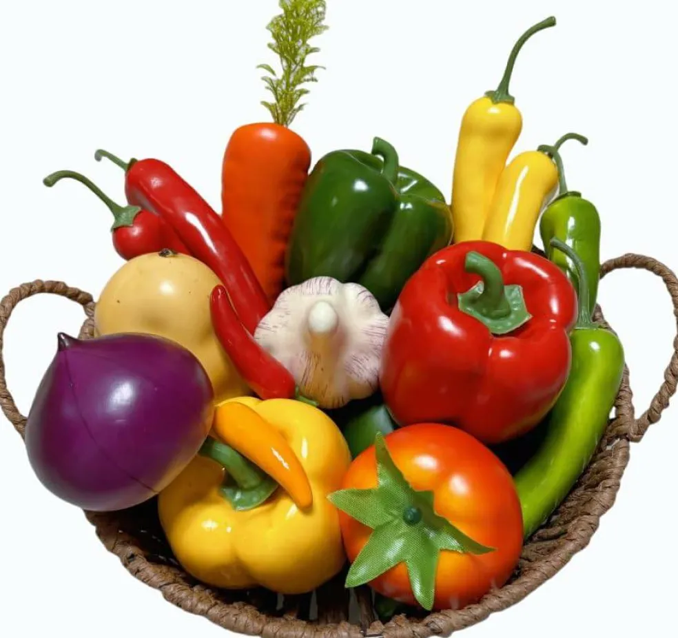22pcs Realistic Artificial Fake Vegetables, Artificial Vegetables for Decoration