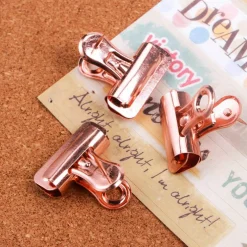 15 pcs rose gold push pin clips creative no-hole paper clips for cork boards and photo walls