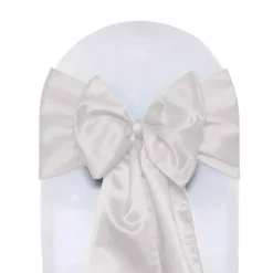10 PCS Satin Chair Sashes Ribbon Bow