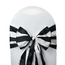 10 PCS Satin Chair Sashes Ribbon Bow