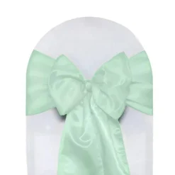 10 PCS Satin Chair Sashes Ribbon Bow