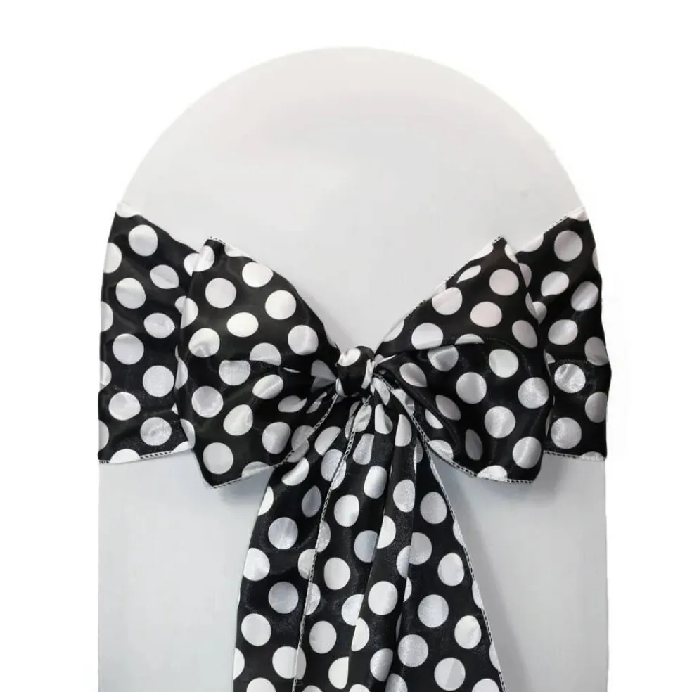10 PCS Satin Chair Sashes Ribbon Bow