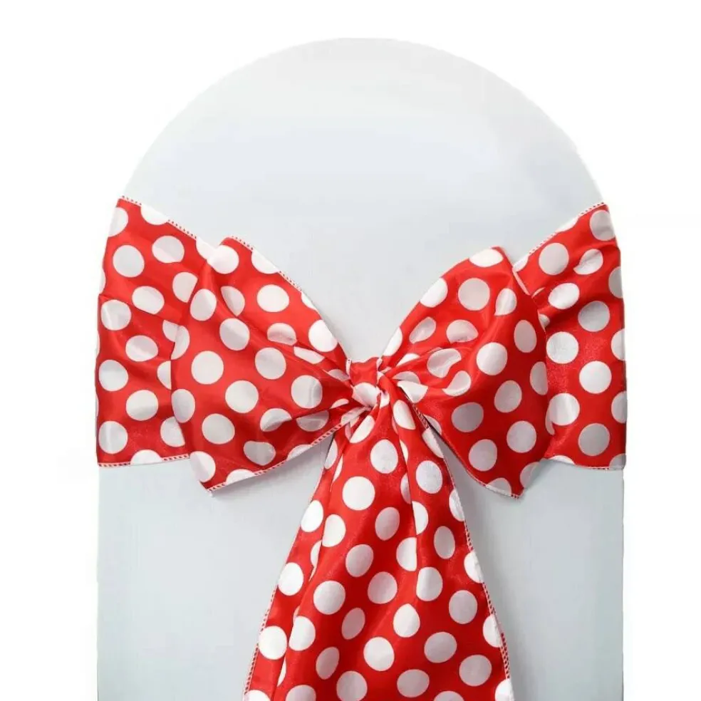 10 PCS Satin Chair Sashes Ribbon Bow