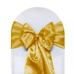 10 PCS Satin Chair Sashes Ribbon Bow
