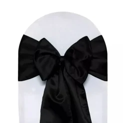 10 PCS Satin Chair Sashes Ribbon Bow
