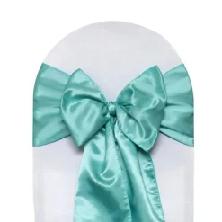 10 PCS Satin Chair Sashes Ribbon Bow