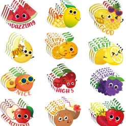 300 Pcs Scratch and Sniff Sticker for Kids Smelly Scented Motivational Reward Stickers Teacher Incentive Positive Decal for Student Classroom Chart School Supplies(Fruity)