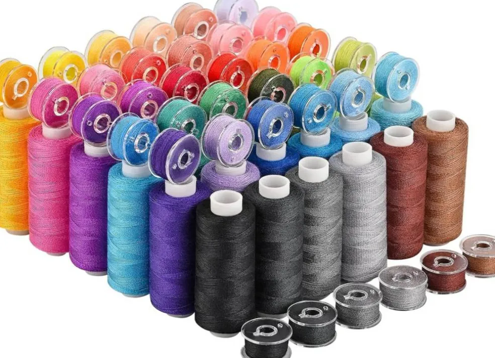 72 Pcs Sewing Thread Kit, 36 Colors Polyester Sewing Machine Thread with 36 Matching Bobbins, 400 Yard Spools, All-Purpose Thread Set for Sewing, Embroidery, Quilting & DIY Crafts