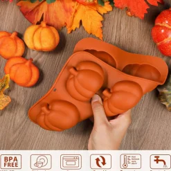 2pcs Silicone Pumpkin Cake Molds - 6-Cavity