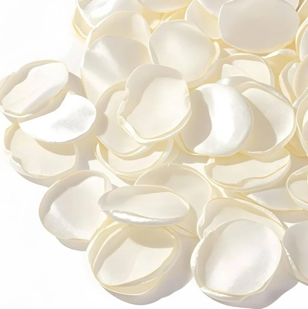 300Pcs Silk Ivory Rose Petals,Artificial Flowers Petals Romantic Night Decoration for Wedding